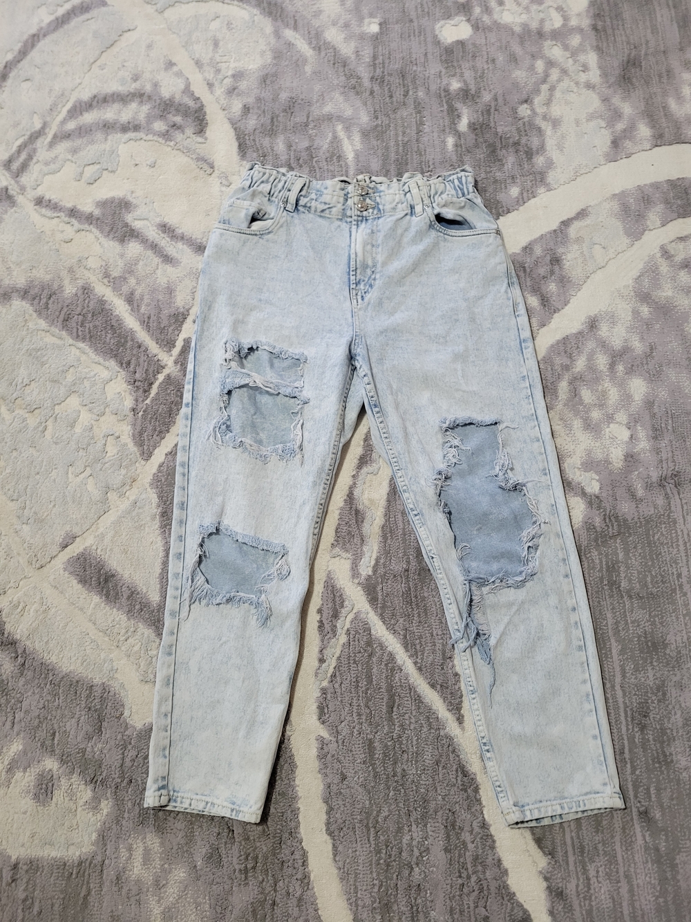 Bluenotes Light Blue Ripped High Rise Women Jeans Size L